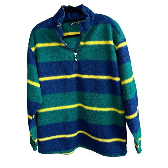 Eddie Bauer Ebtek Mens Vintage 90s Fleece 1/4 Zip Pullover Size XL Tall - Picture 3 of 14